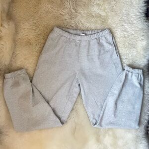 Vintage | rare Aritzia TNA extra AF fleece light grey jogger sweatpants